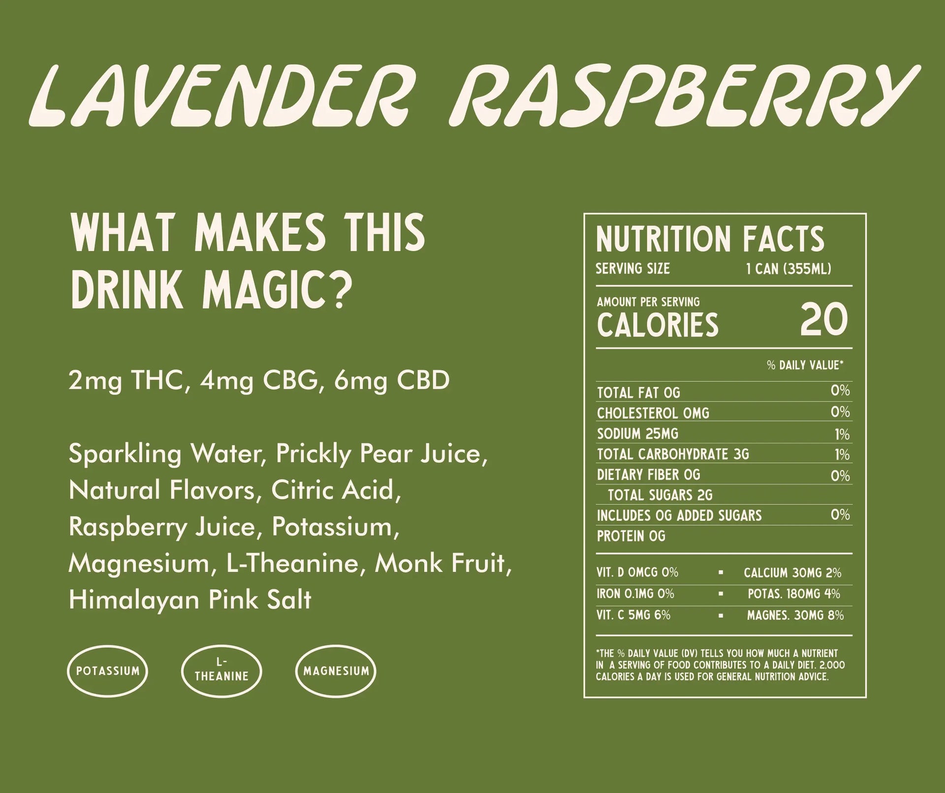 Buy Low Dose THC Drinks - LAVENDER RASPBERRY - MAGIC CACTUS